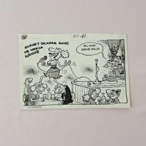 S2724 ORIJINAL KARIKATUR S2724 Efemera ORİJİNAL KARİKATÜR