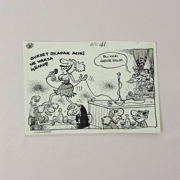 ŞARKICI KONULU ORİJİNAL KARİKATÜR 41 ŞARKICI KONULU ORİJİNAL KARİKATÜR