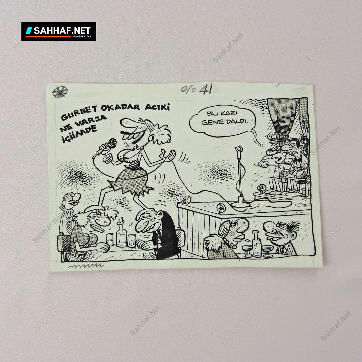 ŞARKICI KONULU ORİJİNAL KARİKATÜR 1 ŞARKICI KONULU ORİJİNAL KARİKATÜR