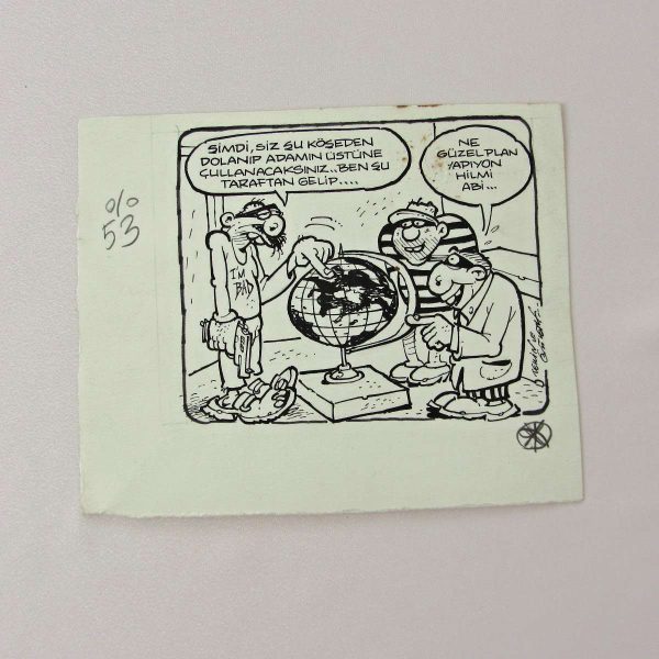 PLAN KONULU ORİJİNAL KARİKATÜR 59 PLAN KONULU ORİJİNAL KARİKATÜR