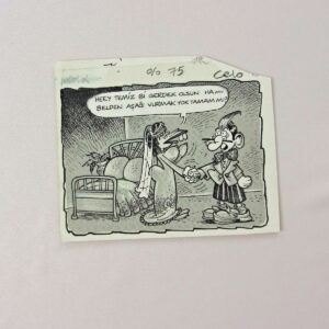 S2728 ORIJINAL KARIKATUR S2728 Efemera ORİJİNAL KARİKATÜR