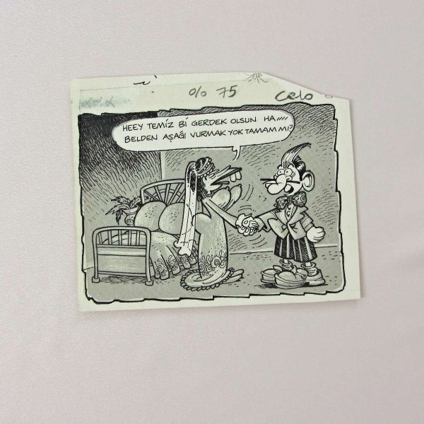 GERDEK GECESİ KONULU ORİJİNAL KARİKATÜR 57 GERDEK GECESİ KONULU ORİJİNAL KARİKATÜR