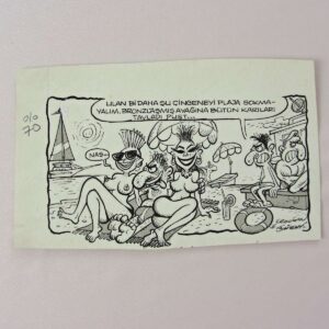 S2729 ORIJINAL KARIKATUR S2729 Efemera ORİJİNAL KARİKATÜR