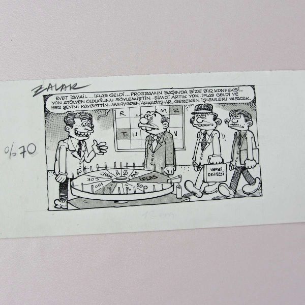 ÇARKIFELEK KONULU ORİJİNAL KARİKATÜR 53 ÇARKIFELEK KONULU ORİJİNAL KARİKATÜR