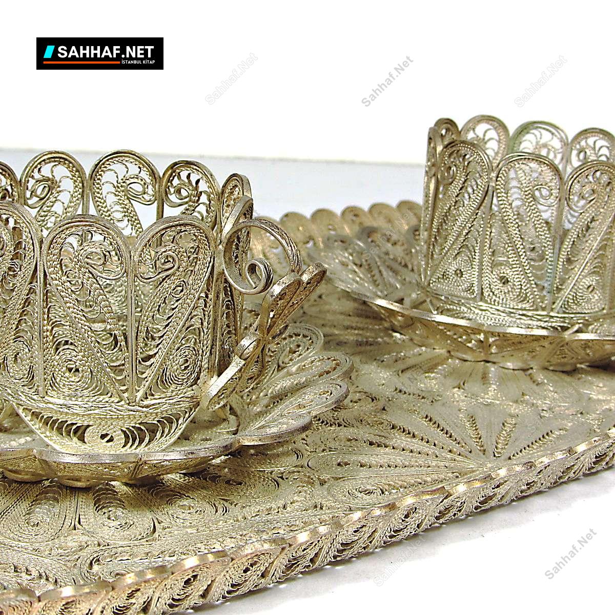 Telkari Tepsi ve Fincan Zarfları 1 Telkari Tepsi ve Fincan Zarfları