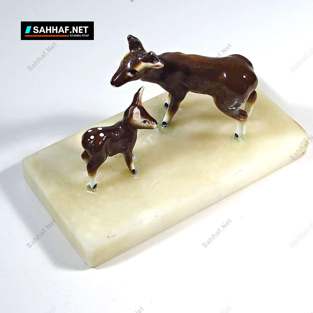 Porselen Ceylan Figürü 274 N2675 Porselen Ceylan Figuru Nadir Obje Porselen Ceylan Figürü