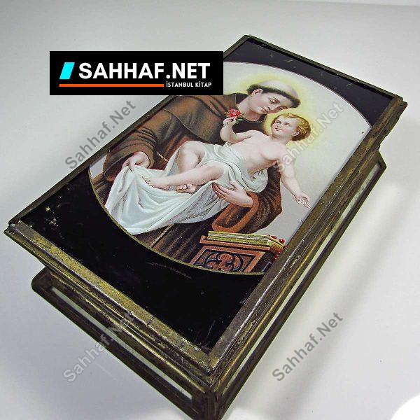 Dini Temalı Eski Metal Kutu - Sahhaf.Net