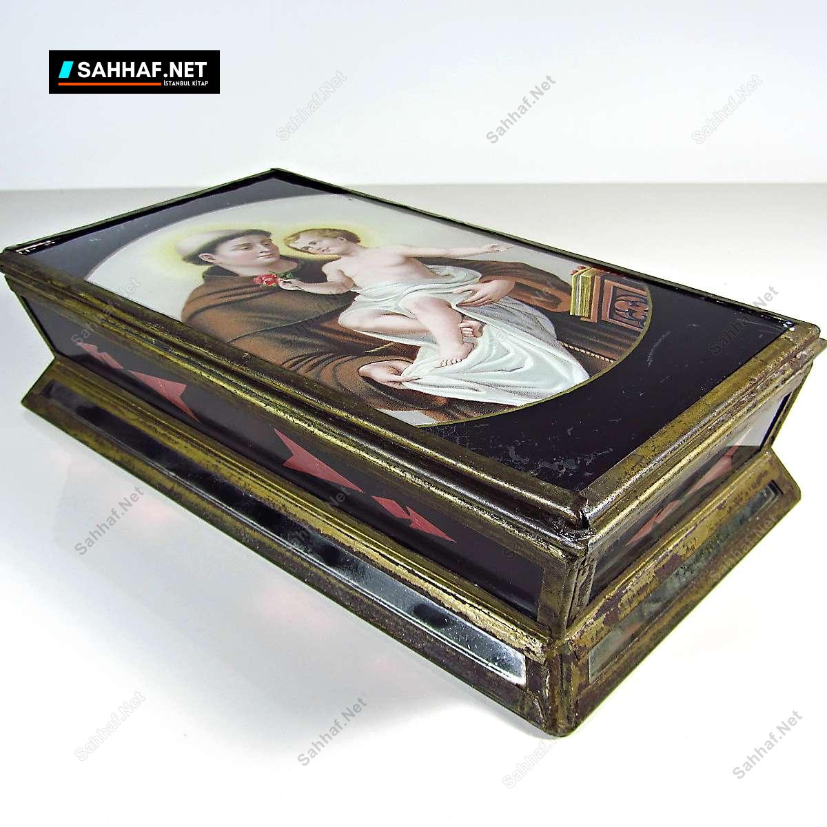 Dini Temalı Eski Metal Kutu 3 Dini Temalı Eski Metal Kutu - Görsel 3