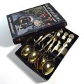 Altın Kaplama Tatlı Kaşığı 6 Adet Takım 3 N2730 6 Adet Altin Kaplama Tatli Kasigi Nadir Obje Altın Kaplama Tatlı Kaşığı 6 Adet Takım