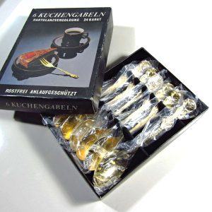 Altın Kaplama Tatlı Kaşığı 6 Adet Takım