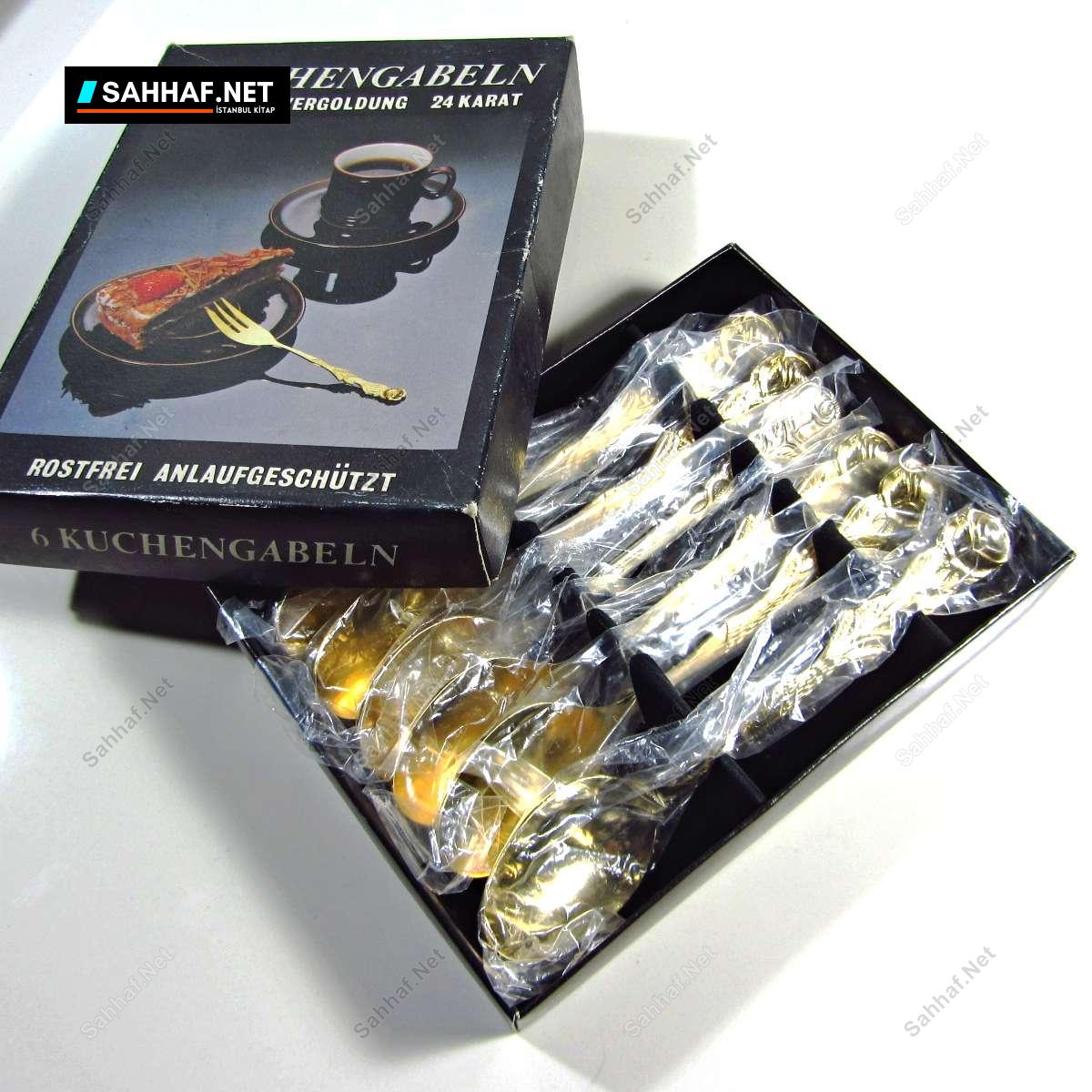 Altın Kaplama Tatlı Kaşığı 6 Adet Takım 1 Altın Kaplama Tatlı Kaşığı 6 Adet Takım