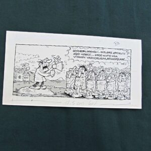 S2818 Sahhaf Net ORIJINAL KARIKATUR Efemera ORİJİNAL KARİKATÜR