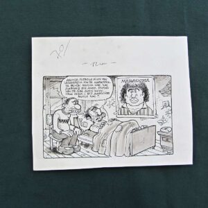 S2819 Sahhaf Net ORIJINAL KARIKATUR Efemera ORİJİNAL KARİKATÜR