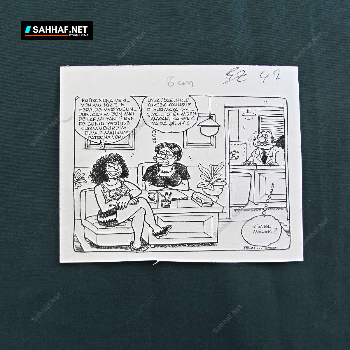 SEKRETER KONULU ORİJİNAL KARİKATÜR 1 SEKRETER KONULU ORİJİNAL KARİKATÜR