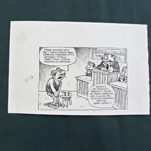 S2838 Sahhaf Net ORIJINAL KARIKATUR Efemera ORİJİNAL KARİKATÜR