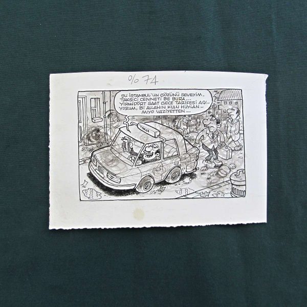TAKSİ KONULU ORİJİNAL KARİKATÜR 49 TAKSİ KONULU ORİJİNAL KARİKATÜR
