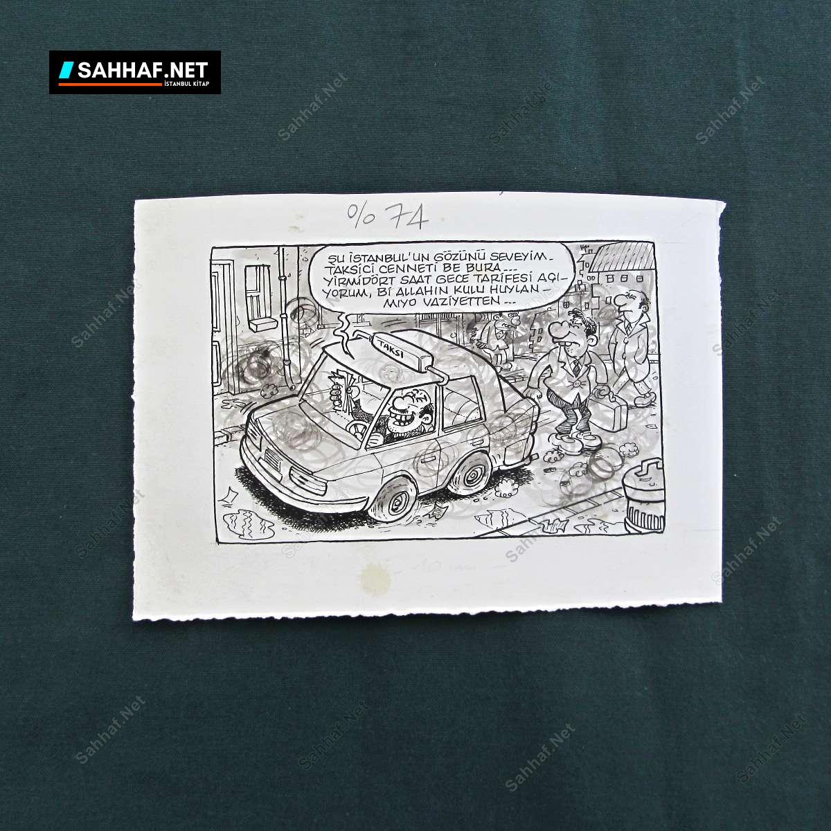 TAKSİ KONULU ORİJİNAL KARİKATÜR 1 TAKSİ KONULU ORİJİNAL KARİKATÜR