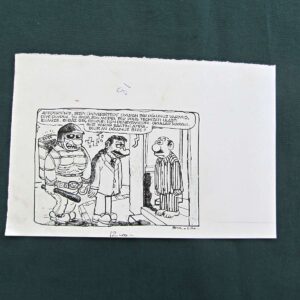 S2868 Sahhaf Net ORIJINAL KARIKATUR Efemera ORİJİNAL KARİKATÜR