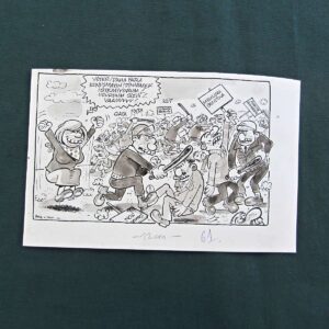 S2873 Sahhaf Net ORIJINAL KARIKATUR Efemera ORİJİNAL KARİKATÜR