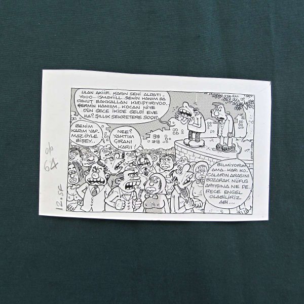 NÜFUS KONTROLÜ KONULU ORİJİNAL KARİKATÜR 57 NÜFUS KONTROLÜ KONULU ORİJİNAL KARİKATÜR