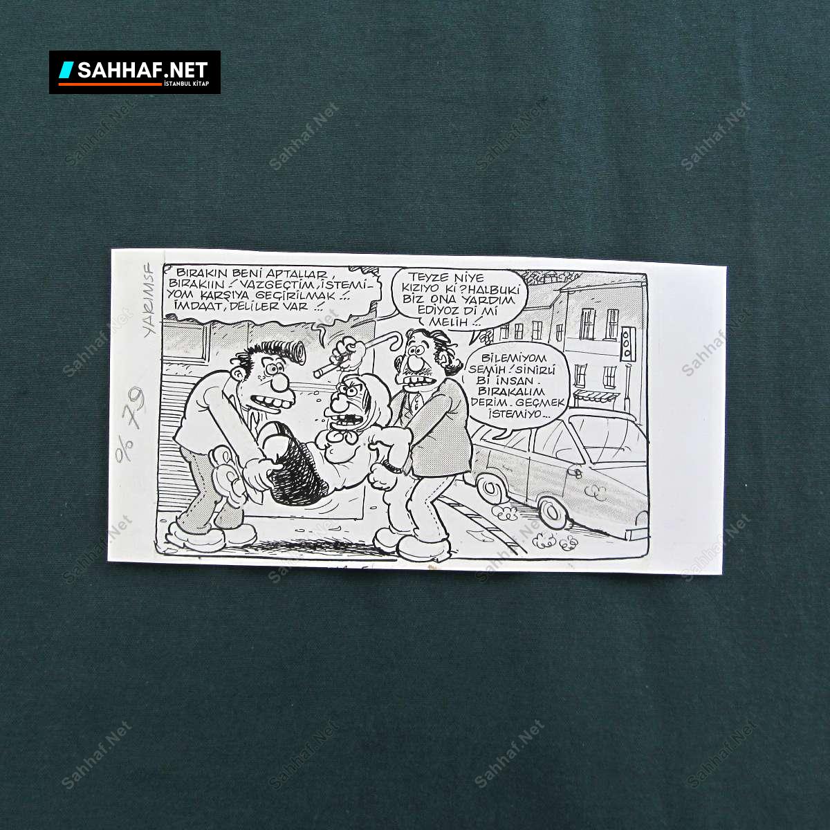 S2877 Sahhaf Net ORIJINAL KARIKATUR Efemera ORİJİNAL KARİKATÜR