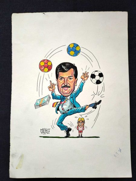 MESUT YAVUZ İMZALI ORİJİNAL KARİKATÜR 14x19 45 MESUT YAVUZ İMZALI ORİJİNAL KARİKATÜR 14×19