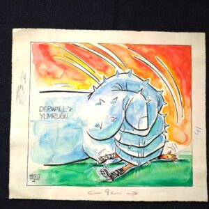 MESUT YAVUZ İMZALI ORİJİNAL KARİKATÜR 22x18