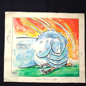 MESUT YAVUZ İMZALI ORİJİNAL KARİKATÜR 22x18 3 MESUT YAVUZ İMZALI ORİJİNAL KARİKATÜR 22×18