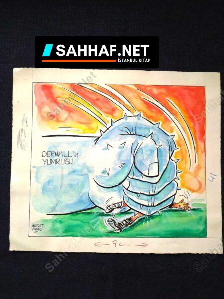 MESUT YAVUZ İMZALI ORİJİNAL KARİKATÜR - Sahhaf.Net