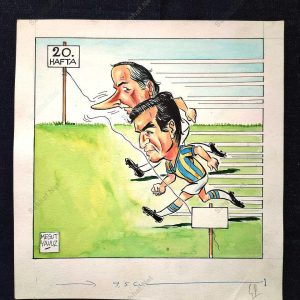 MESUT YAVUZ İMZALI ORİJİNAL KARİKATÜR 19x18 6 MESUT YAVUZ İMZALI ORİJİNAL KARİKATÜR 19×18