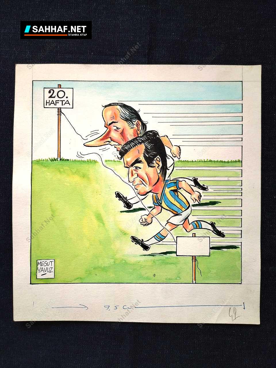 S2889 Sahhaf Net MESUT YAVUZ İMZALI ORİJİNAL KARİKATÜR Karikatür