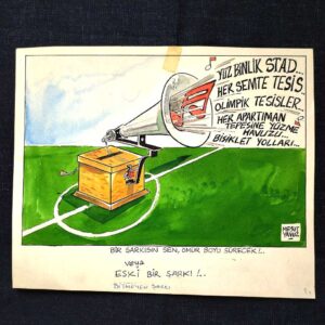 S2890 Sahhaf Net MESUT YAVUZ İMZALI ORİJİNAL KARİKATÜR Karikatür