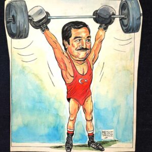 S2891 Sahhaf Net MESUT YAVUZ İMZALI ORİJİNAL KARİKATÜR Karikatür