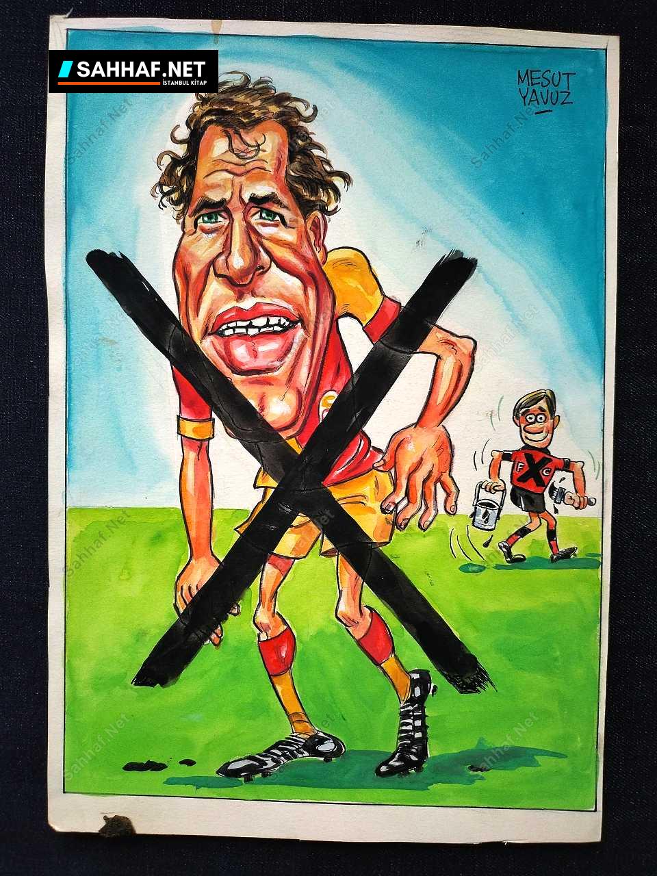 S2892 Sahhaf Net MESUT YAVUZ İMZALI ORİJİNAL KARİKATÜR Karikatür