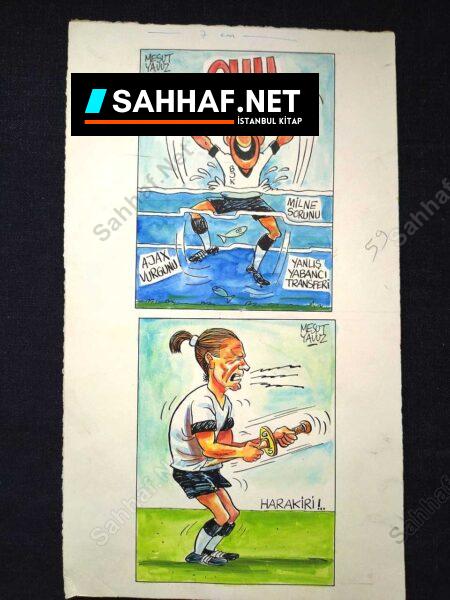 MESUT YAVUZ İMZALI ORİJİNAL KARİKATÜR - Sahhaf.Net