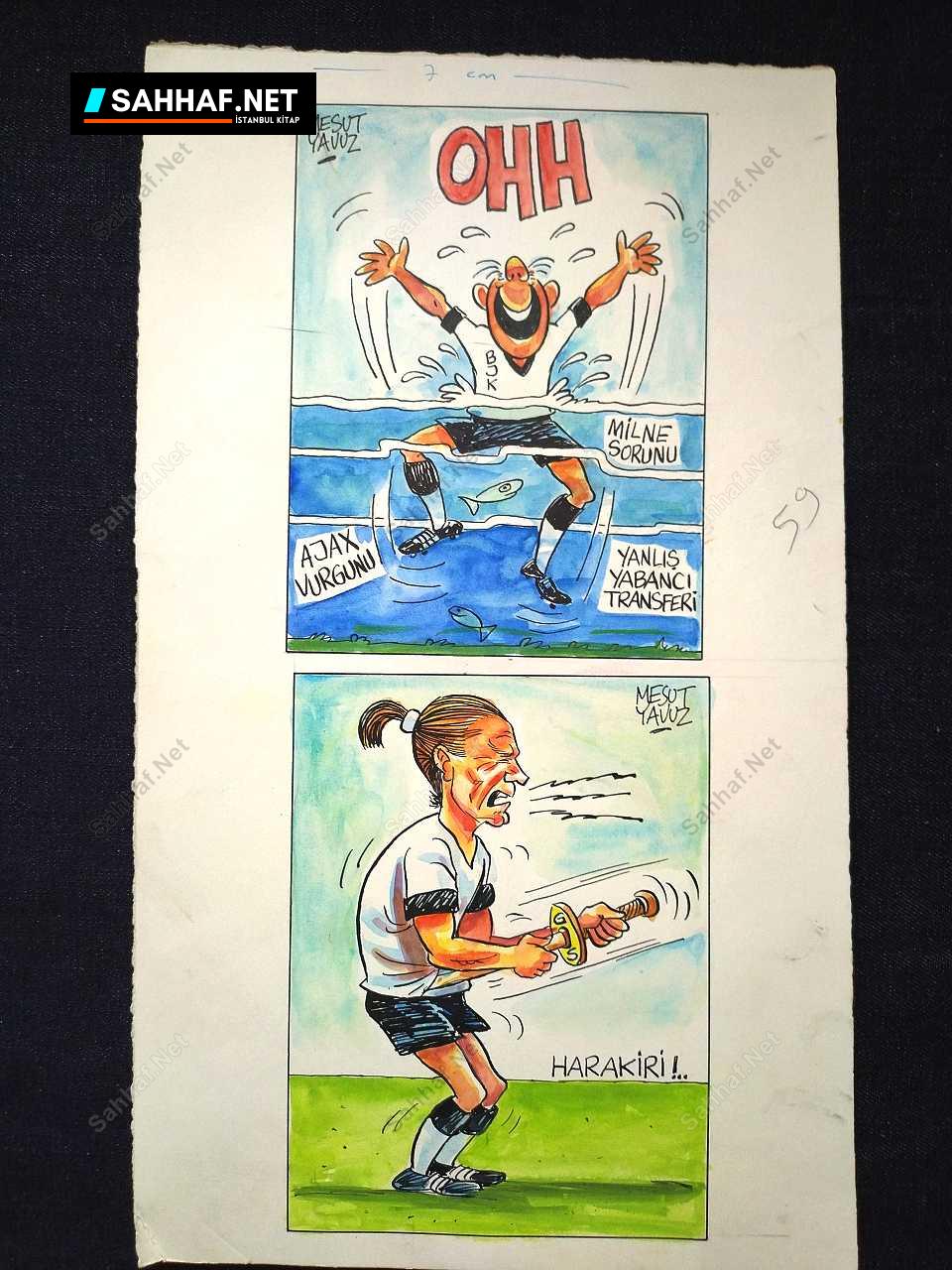 S2894 Sahhaf Net MESUT YAVUZ IMZALI ORIJINAL KARIKATUR Karikatur MESUT YAVUZ İMZALI ORİJİNAL KARİKATÜR