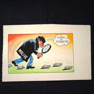MESUT YAVUZ İMZALI ORİJİNAL KARİKATÜR 23x14 7 MESUT YAVUZ İMZALI ORİJİNAL KARİKATÜR 23×14