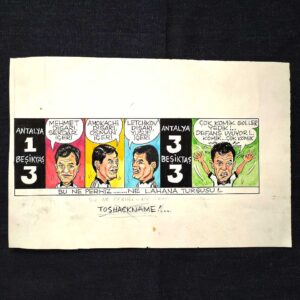 MESUT YAVUZ İMZALI ORİJİNAL KARİKATÜR 27x9