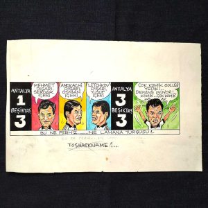 MESUT YAVUZ İMZALI ORİJİNAL KARİKATÜR 27x9 9 MESUT YAVUZ İMZALI ORİJİNAL KARİKATÜR 27×9