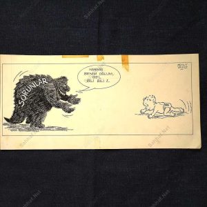 MESUT YAVUZ İMZALI ORİJİNAL KARİKATÜR 33x12 11 MESUT YAVUZ İMZALI ORİJİNAL KARİKATÜR 33×12