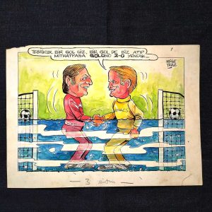 MESUT YAVUZ İMZALI ORİJİNAL KARİKATÜR 23x16 8 MESUT YAVUZ İMZALI ORİJİNAL KARİKATÜR 23×16