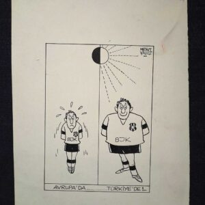 S2901 Sahhaf Net MESUT YAVUZ İMZALI ORİJİNAL KARİKATÜR Karikatür
