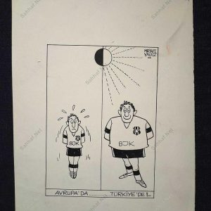 MESUT YAVUZ İMZALI ORİJİNAL KARİKATÜR 12x17 5 MESUT YAVUZ İMZALI ORİJİNAL KARİKATÜR 12×17