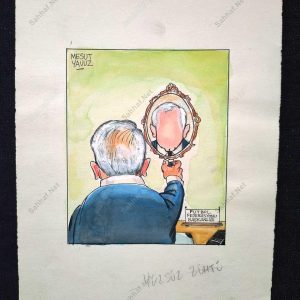MESUT YAVUZ İMZALI ORİJİNAL KARİKATÜR 12x14 11 MESUT YAVUZ İMZALI ORİJİNAL KARİKATÜR 12×14
