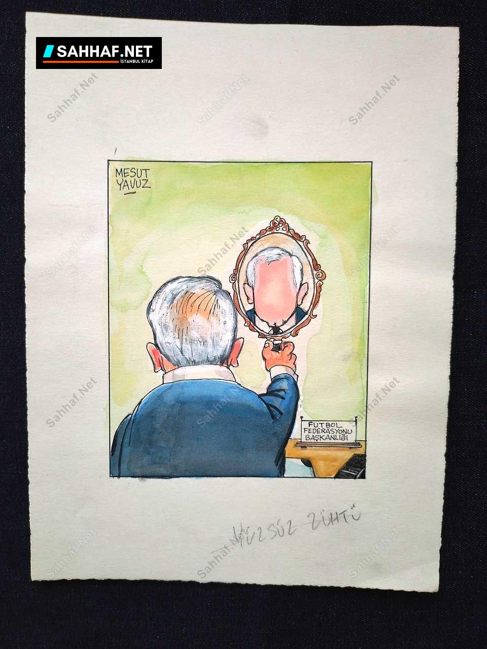 S2904 Sahhaf Net MESUT YAVUZ IMZALI ORIJINAL KARIKATUR Karikatur MESUT YAVUZ İMZALI ORİJİNAL KARİKATÜR