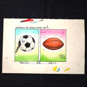 MESUT YAVUZ İMZALI ORİJİNAL KARİKATÜR 16x10 5 MESUT YAVUZ İMZALI ORİJİNAL KARİKATÜR 16×10