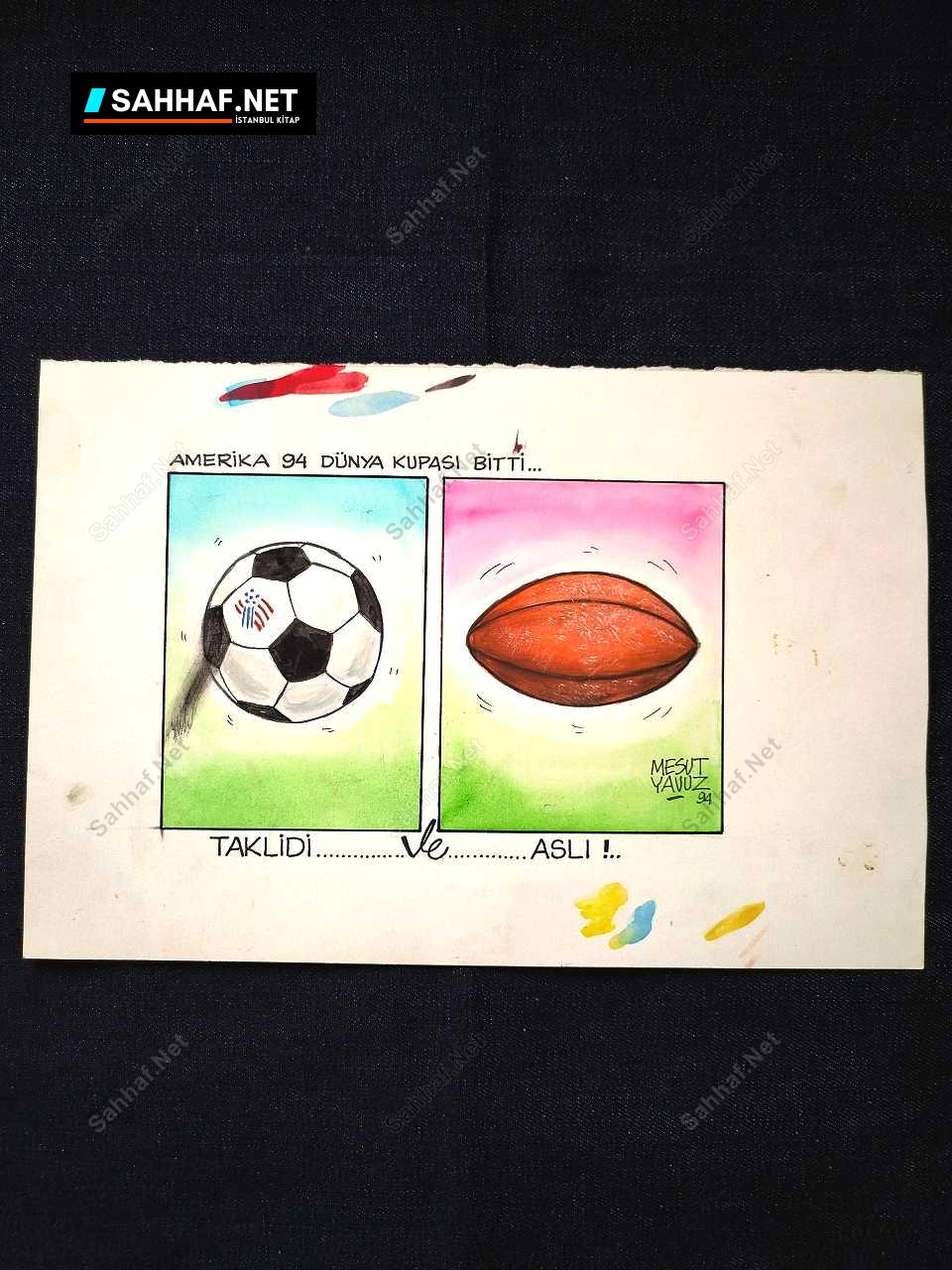 S2905 Sahhaf Net MESUT YAVUZ IMZALI ORIJINAL KARIKATUR Karikatur MESUT YAVUZ İMZALI ORİJİNAL KARİKATÜR