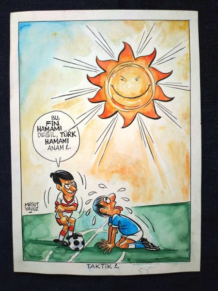 MESUT YAVUZ İMZALI ORİJİNAL KARİKATÜR 15x21 46 MESUT YAVUZ İMZALI ORİJİNAL KARİKATÜR 15×21