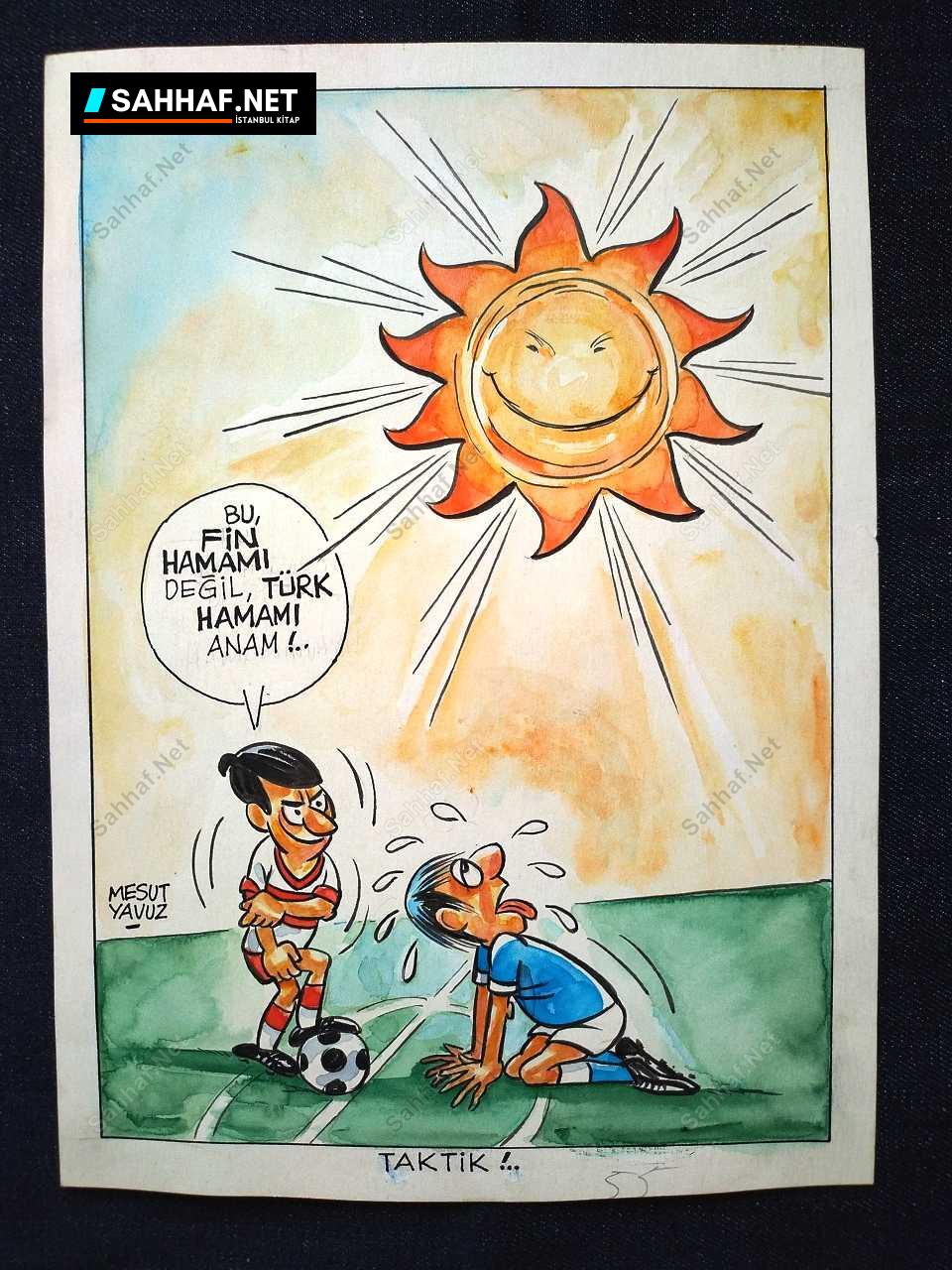 S2907 Sahhaf Net MESUT YAVUZ İMZALI ORİJİNAL KARİKATÜR Karikatür