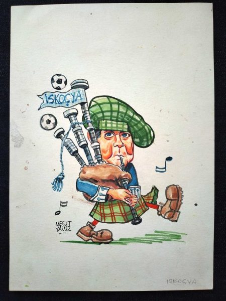 MESUT YAVUZ İMZALI ORİJİNAL KARİKATÜR 12x15 51 MESUT YAVUZ İMZALI ORİJİNAL KARİKATÜR 12×15